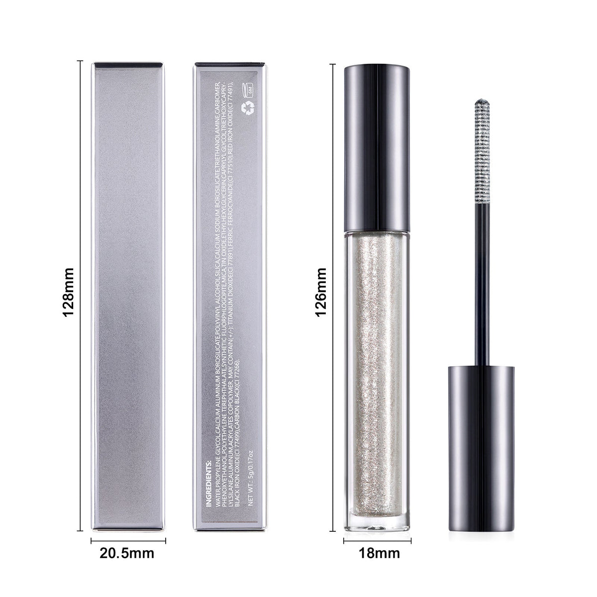 Chameleon Mascara: Colorful, Vegan, Lengthening, Diamond-Like Sparkle, Long-Lasting