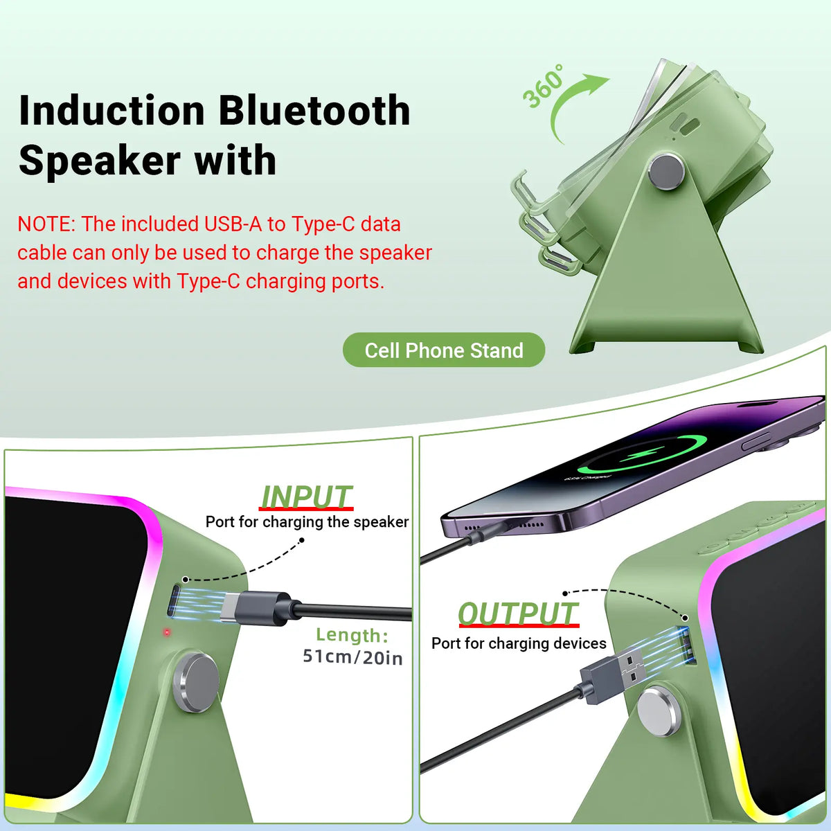 📱 Wireless Induction Audio Speaker Stand