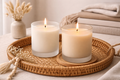 Frosted Glass Candle Set