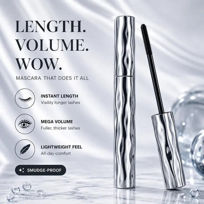 🔥Limited-Time(Buy 1 Get 1 Free)👁️✨Volumizing Lengthening Smudge—Proof Mascara with Nourishing Formula