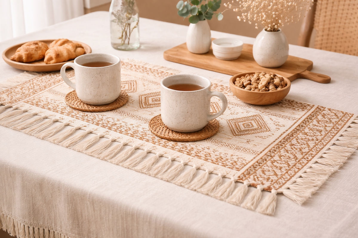 Boho Cotton Table Runner