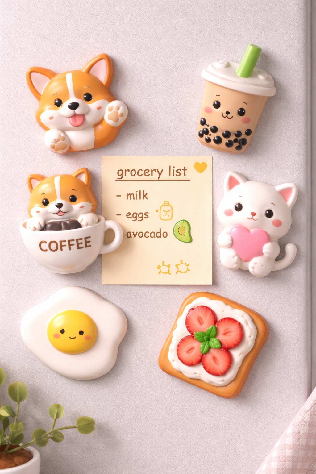 Cute Cartoon Fridge Magnets Set