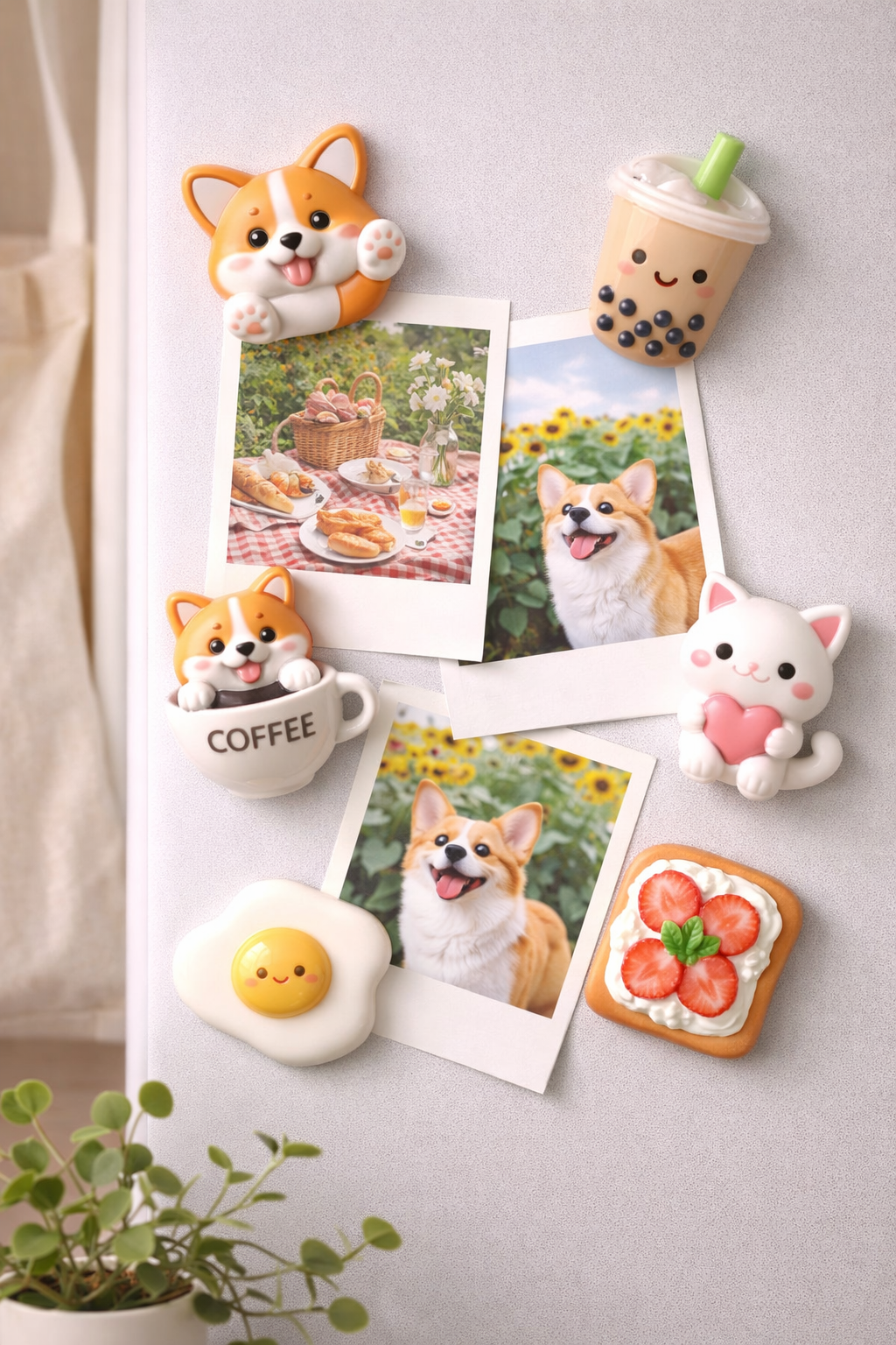 Cute Cartoon Fridge Magnets Set