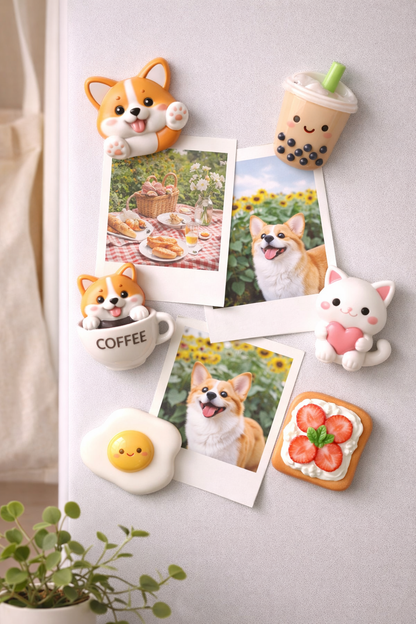 Cute Cartoon Fridge Magnets Set