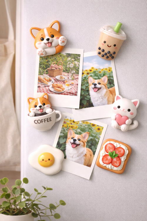 Cute Cartoon Fridge Magnets Set