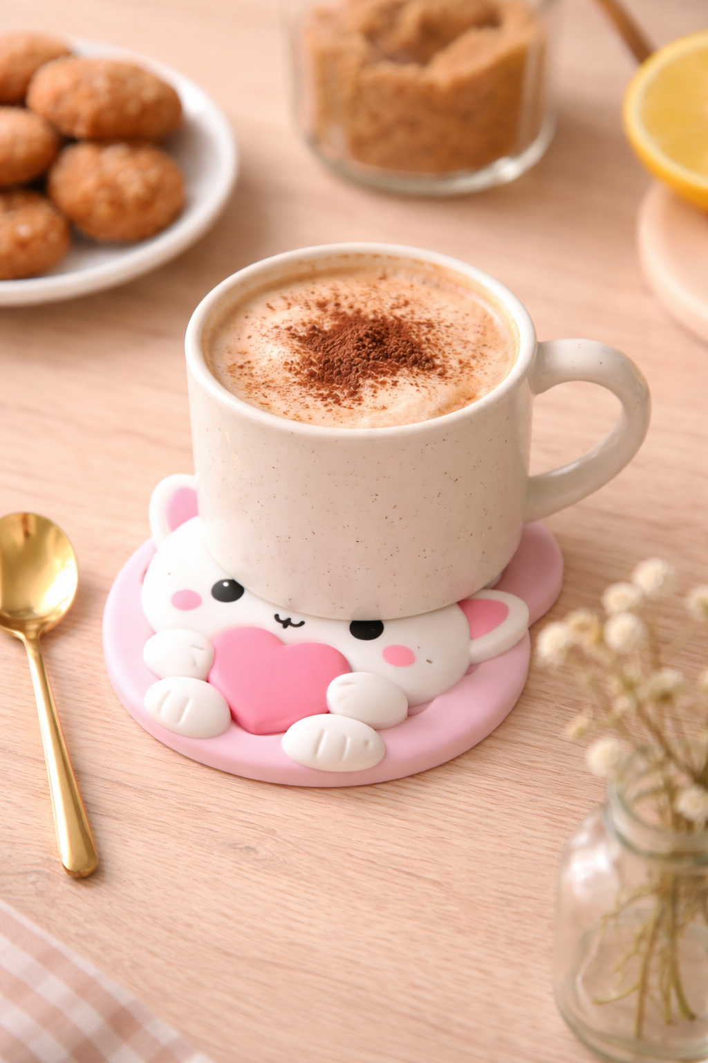 Cute Silicone Coasters Set