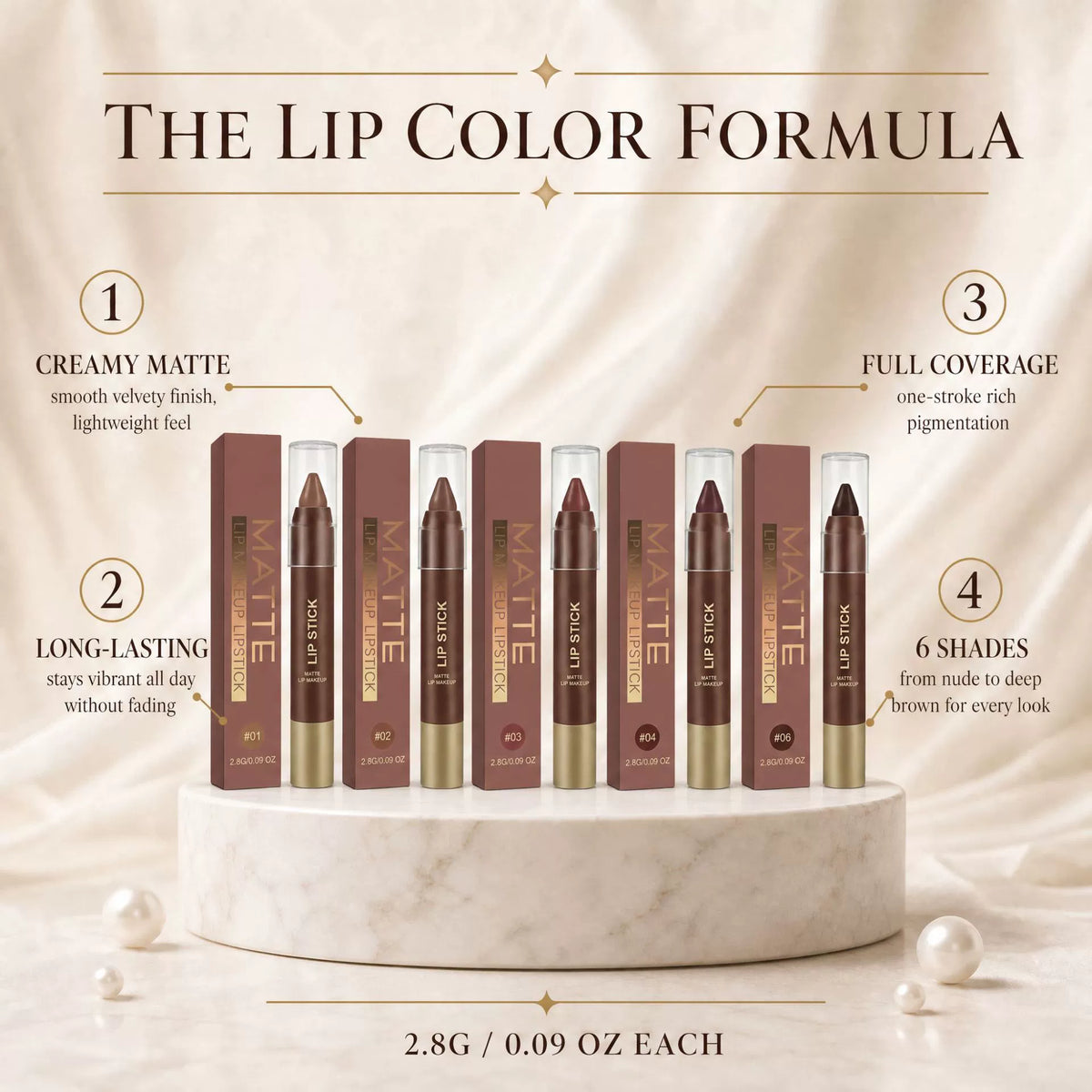 Rich Chocolate Series Matte Lip Gloss