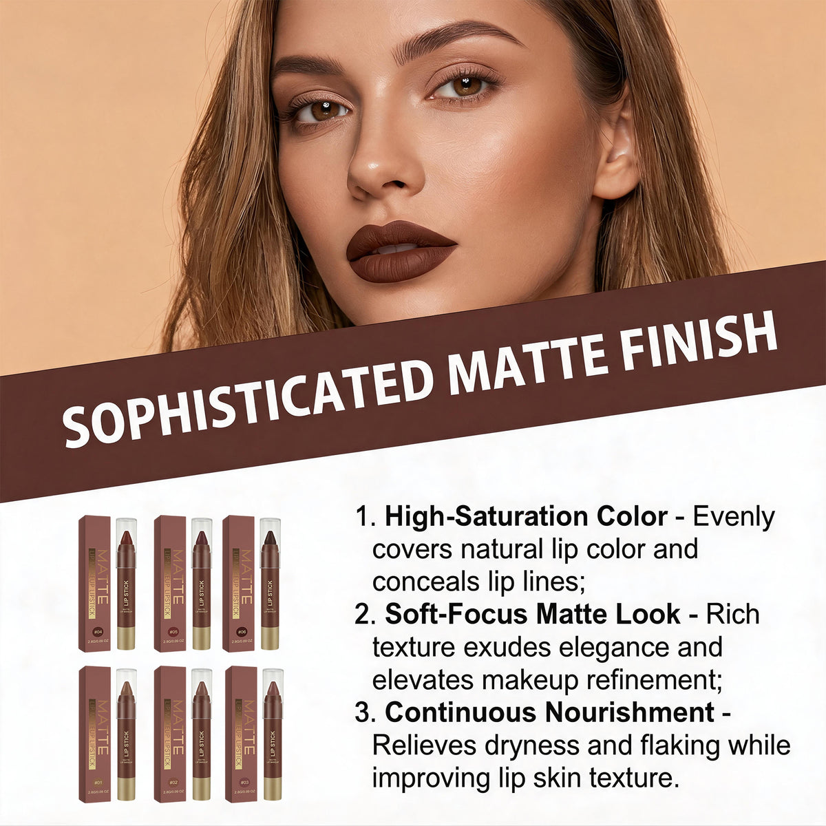 Rich Chocolate Series Matte Lip Gloss