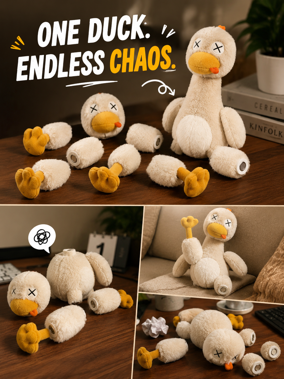 🦆 Magnetic Pull-Apart Duck Plush