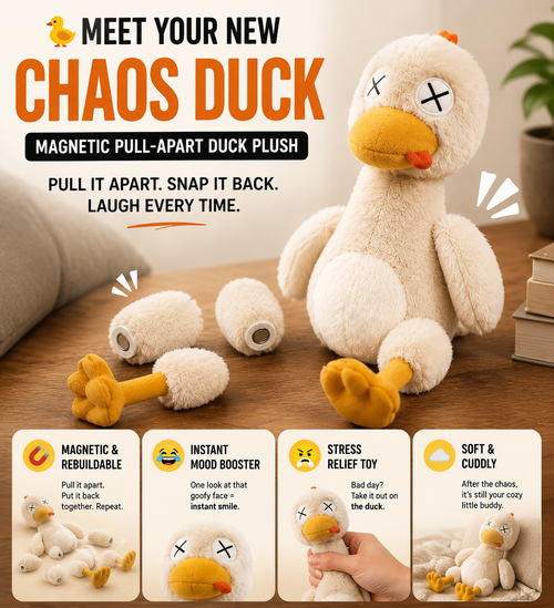 🦆 Magnetic Pull-Apart Duck Plush
