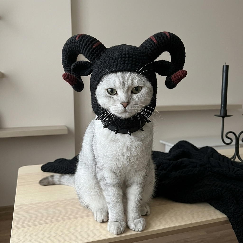 Ram Horn Cat Hat